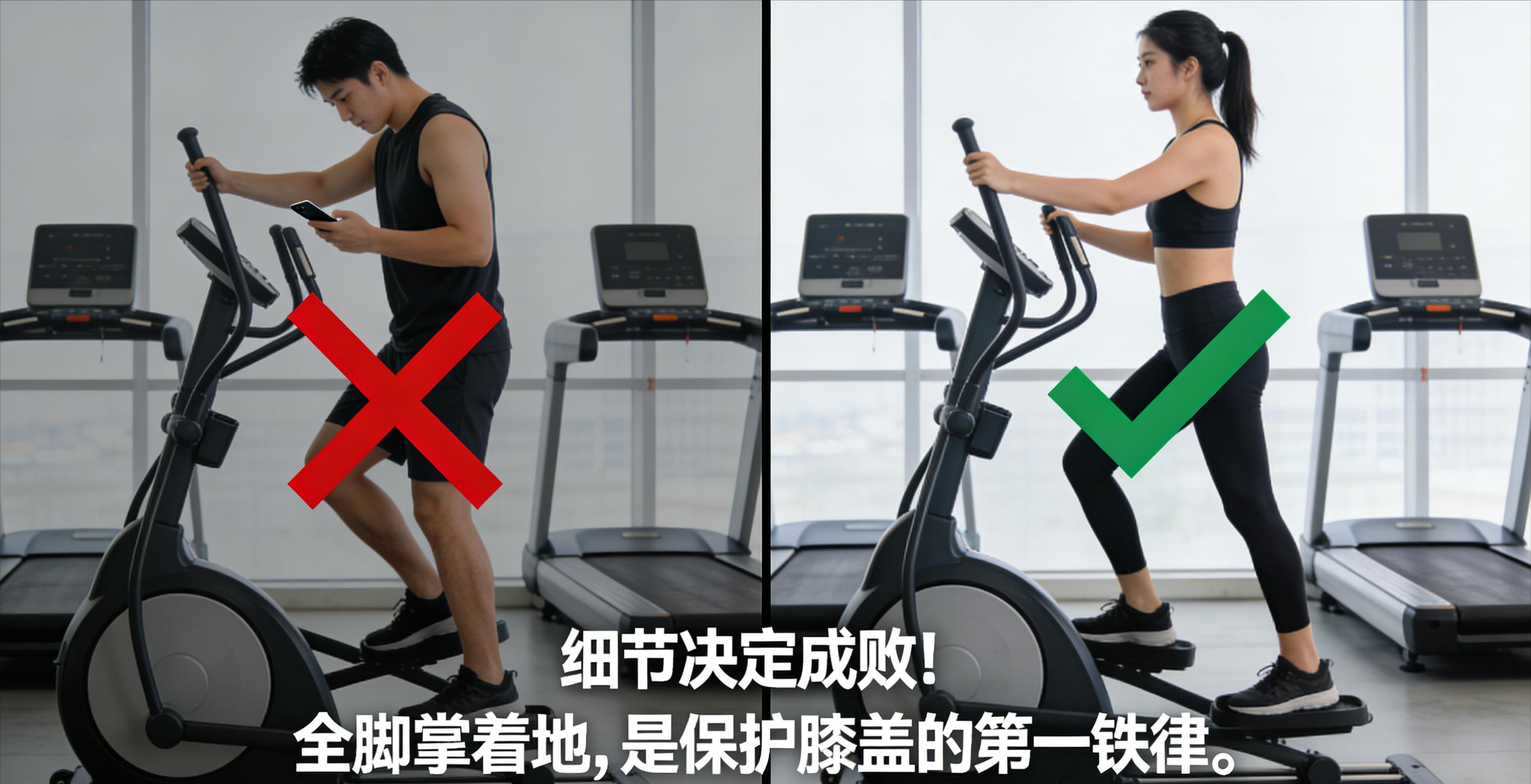 中年人椭圆机训练_膝盖保护有氧器械_锻炼腰椎的运动器材有哪些