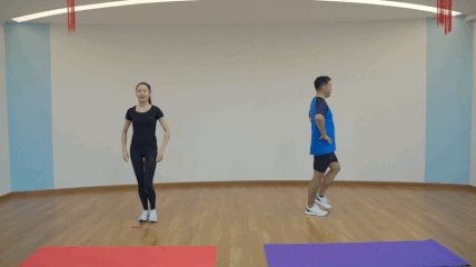 TABATA有氧健身操_开合跳胯下击掌深蹲_广场有氧健身体操