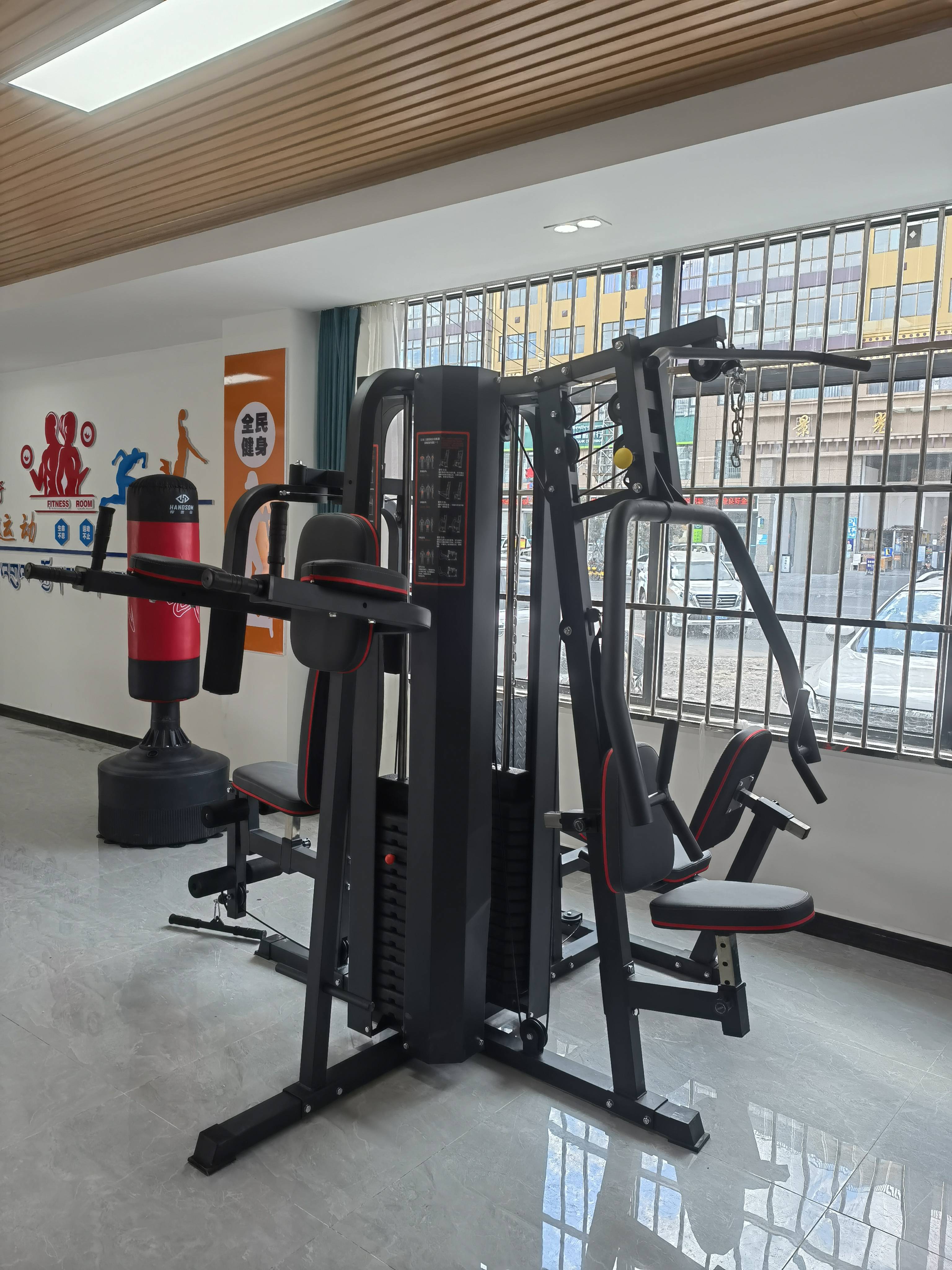 综合训练器 高位下拉 推举练习架_家用综合训练器